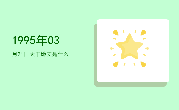 1995年03月21日天干地支是什么