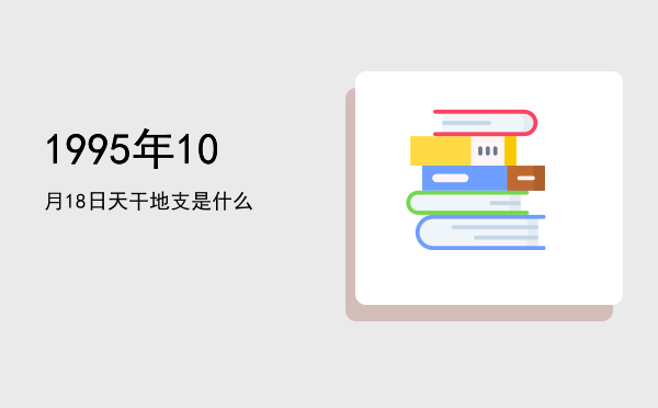 1995年10月18日天干地支是什么