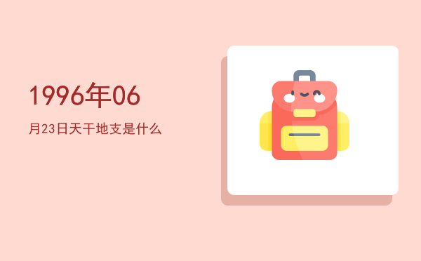1996年06月23日天干地支是什么
