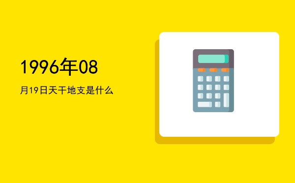 1996年08月19日天干地支是什么