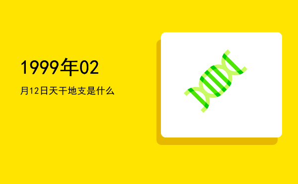 1999年02月12日天干地支是什么