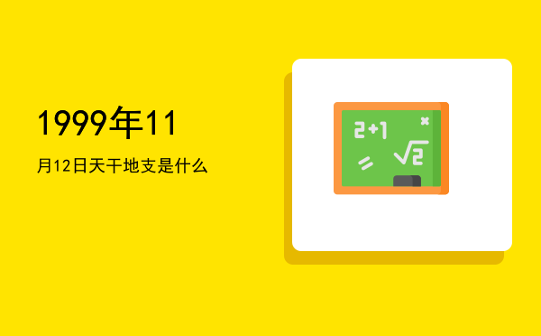 1999年11月12日天干地支是什么