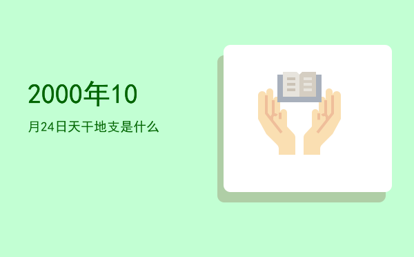 2000年10月24日天干地支是什么