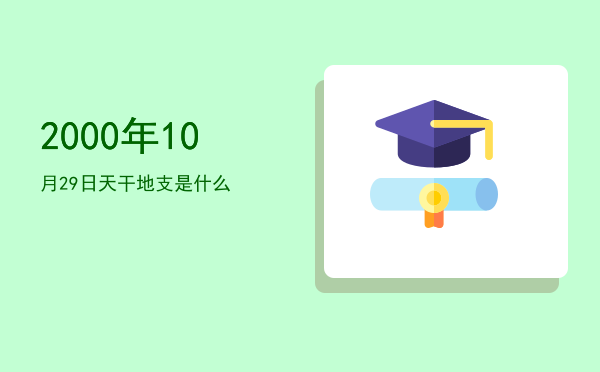 2000年10月29日天干地支是什么