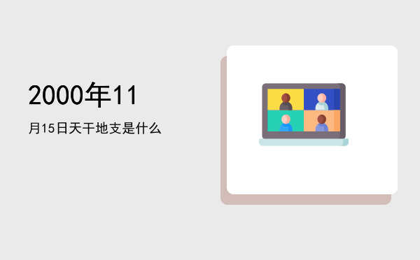 2000年11月15日天干地支是什么