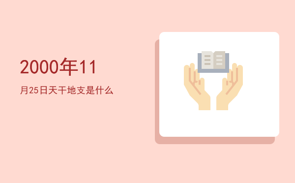 2000年11月25日天干地支是什么