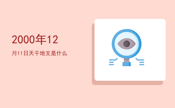 2000年12月11日天干地支是什么