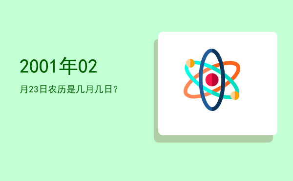 2001年02月23日农历是几月几日?