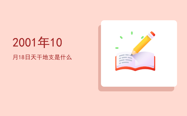 2001年10月18日天干地支是什么
