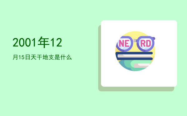 2001年12月15日天干地支是什么