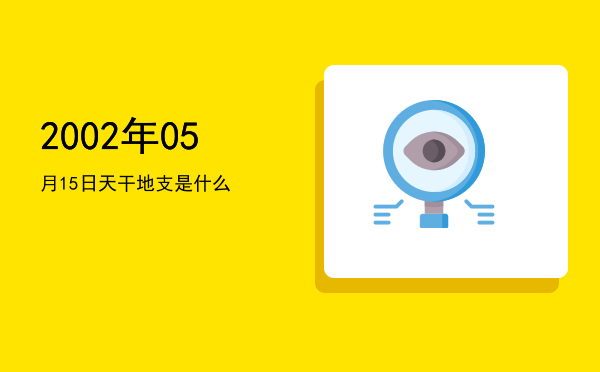 2002年05月15日天干地支是什么
