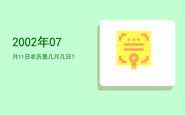 2002年07月11日农历是几月几日?