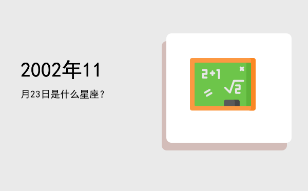 2002年11月23日是什么星座？