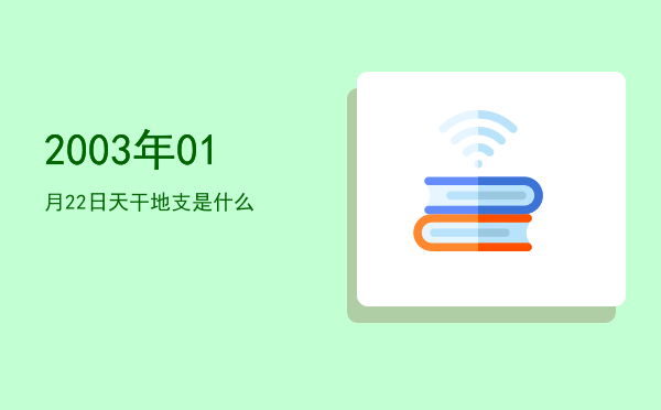 2003年01月22日天干地支是什么