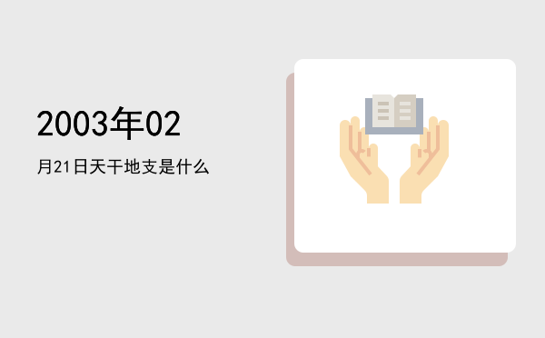 2003年02月21日天干地支是什么