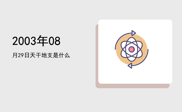 2003年08月29日天干地支是什么