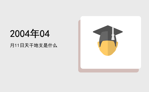 2004年04月11日天干地支是什么