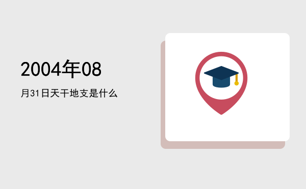 2004年08月31日天干地支是什么