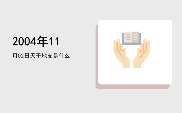 2004年11月02日天干地支是什么