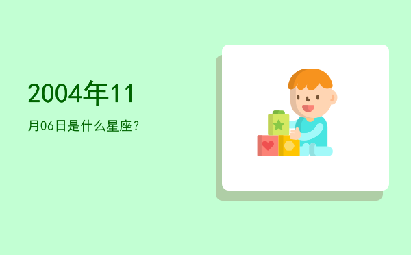 2004年11月06日是什么星座？