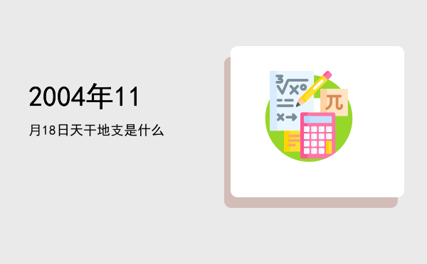 2004年11月18日天干地支是什么