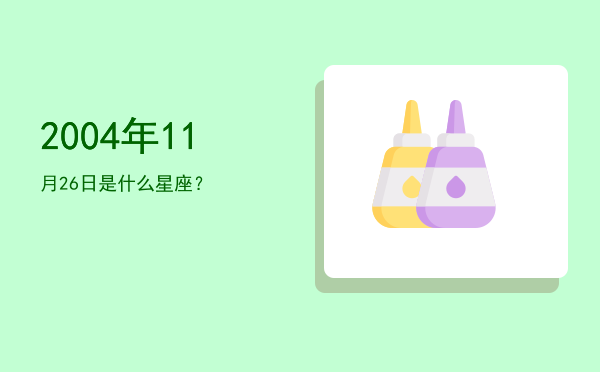 2004年11月26日是什么星座？