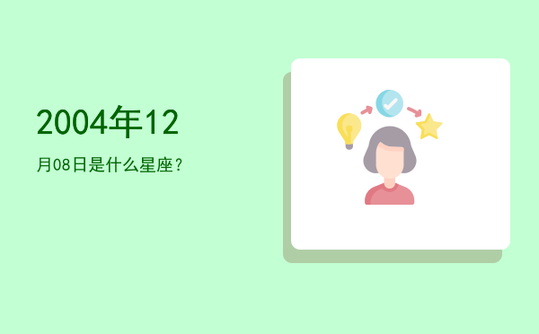 2004年12月08日是什么星座？