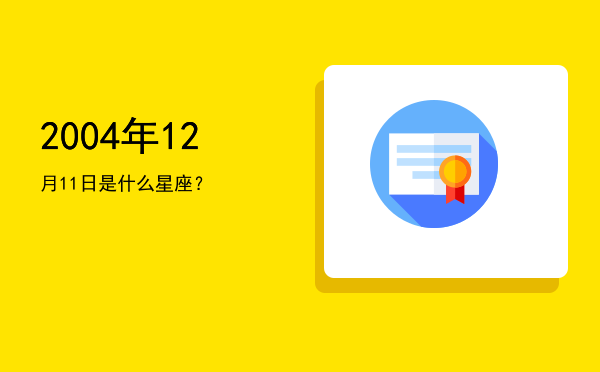 2004年12月11日是什么星座？