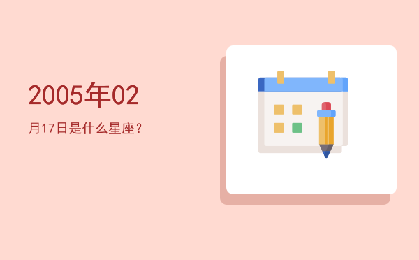 2005年02月17日是什么星座？