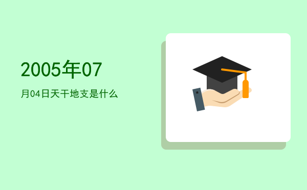 2005年07月04日天干地支是什么
