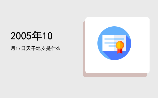 2005年10月17日天干地支是什么