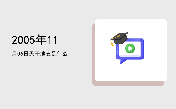 2005年11月06日天干地支是什么