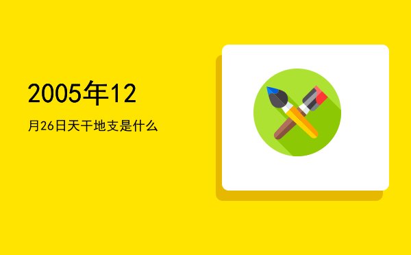 2005年12月26日天干地支是什么