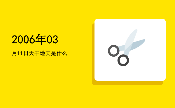 2006年03月11日天干地支是什么