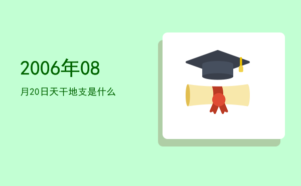 2006年08月20日天干地支是什么