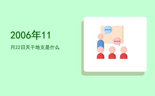 2006年11月22日天干地支是什么