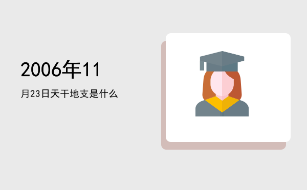 2006年11月23日天干地支是什么
