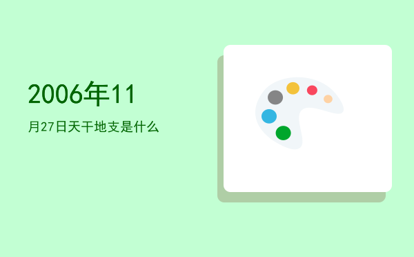 2006年11月27日天干地支是什么