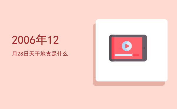 2006年12月28日天干地支是什么