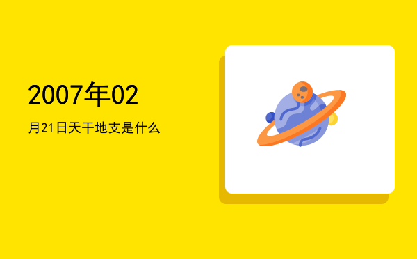 2007年02月21日天干地支是什么