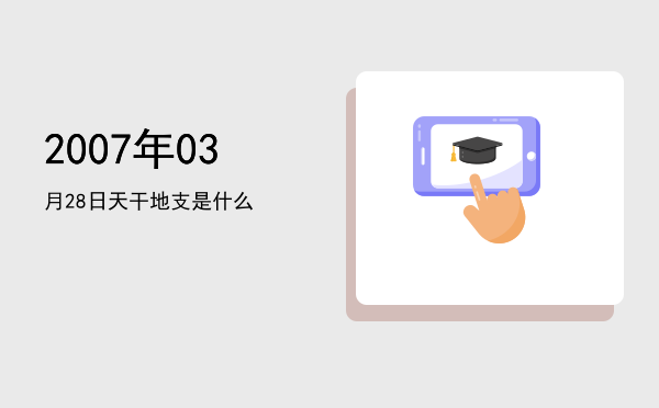 2007年03月28日天干地支是什么
