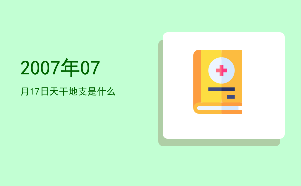 2007年07月17日天干地支是什么
