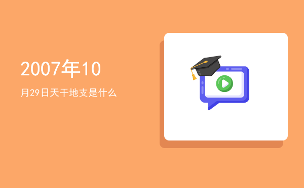 2007年10月29日天干地支是什么