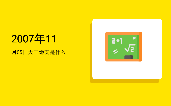 2007年11月05日天干地支是什么