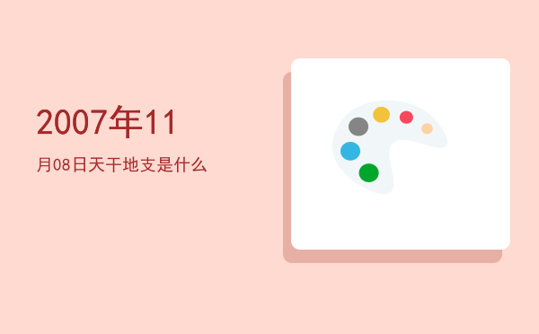 2007年11月08日天干地支是什么