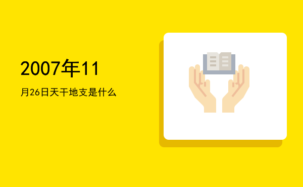 2007年11月26日天干地支是什么