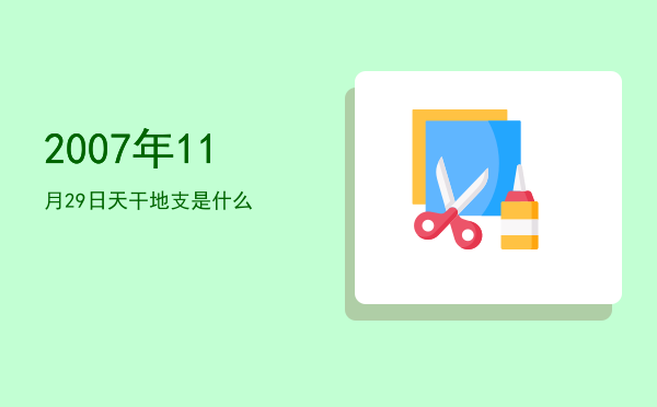 2007年11月29日天干地支是什么