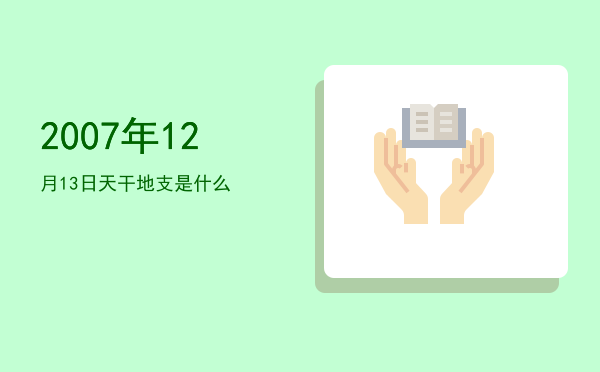 2007年12月13日天干地支是什么
