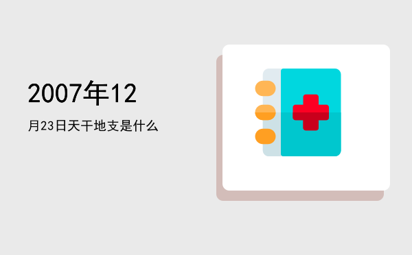 2007年12月23日天干地支是什么