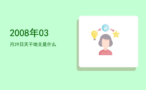 2008年03月29日天干地支是什么